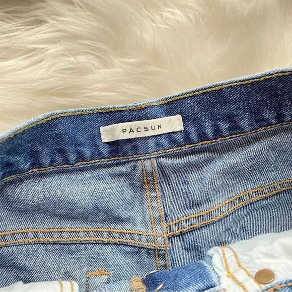 PacSun Ultra High Rise Vintage Distressed Denim Shorts - Picture 6 of 6